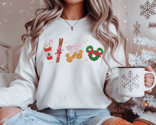 Magic Parks Christmas Embroidered Sweatshirt